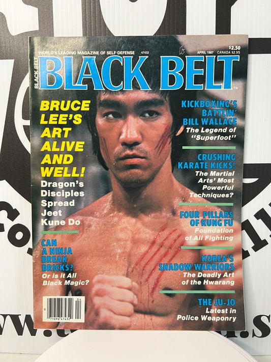 Bruce Lee Black Belt Magazine April 1987 Dragon Martial Arts MMA Good Condition