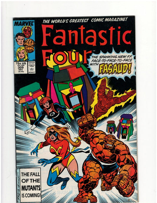 Fantastic Four#309 Marvel Comic Book John Buscema Fasaud Doom Thing Good Shape
