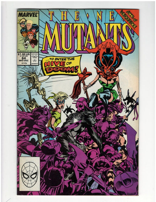 New Mutants #84 New X-Men Chris Claremont Magik Wolfsbane Jubilee Good Condition