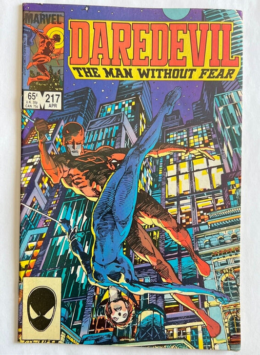 Daredevil 217 Marvel Key Comic Book Frank Miller Kingpin Barry Windsor Smith