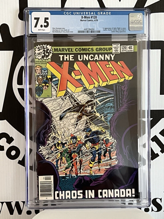 Uncanny Xmen 120 7.5 CGC 1979 White Pages Byrne Claremont 1st Alpha Flight Cameo