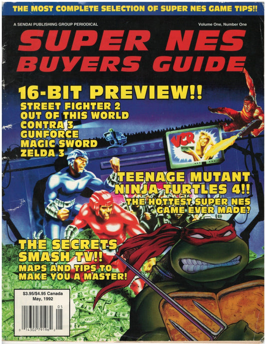 Super NES Buyers Guide Video Game Magazine May 1992 TMNT Street Fighter Zelda