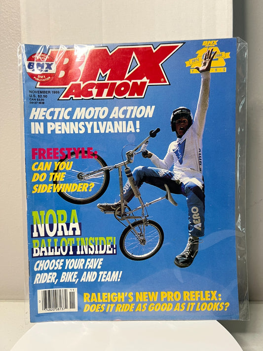 Bmx Action Magazine Nov 1986 Old School Vintage Freestyle Haro GT Dyno Redline