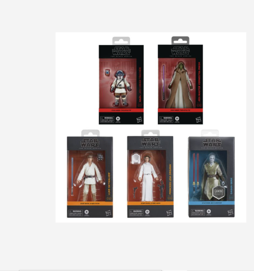 Star Wars The Black Series 3 Action Figure Wave 1 FACTORY SEALED CASE of 6x