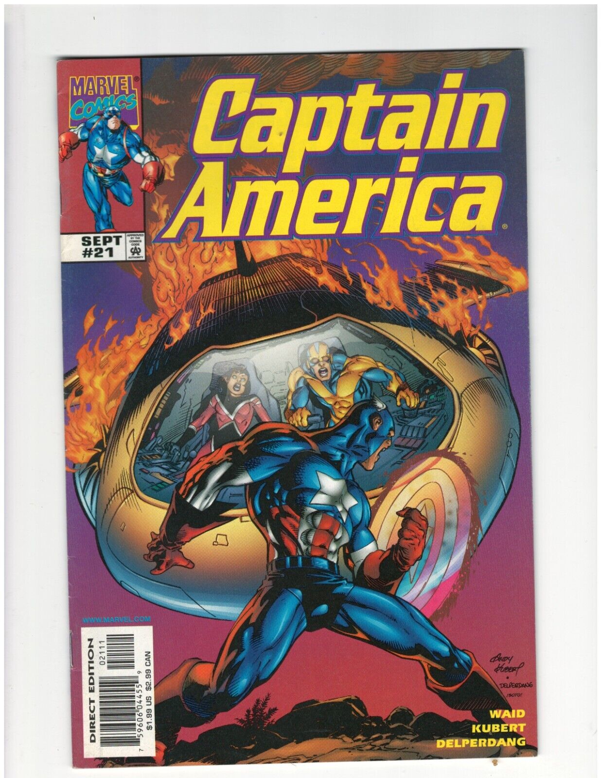 Captain America #21 Volume 2 Marvel Comic Book Steve Rogers Klaw Good Condition