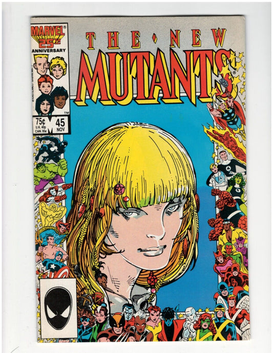New Mutants #45 New X-Men Chris Claremont Magik Wolfsbane Jubilee Good Condition