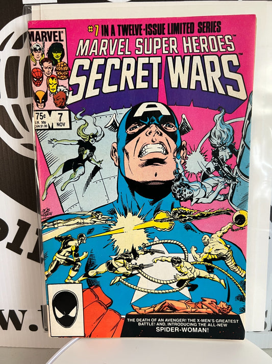 Secret Wars #7 Marvel Key Comic Book 1st Full App Spider-Woman Good Mike Zeck
