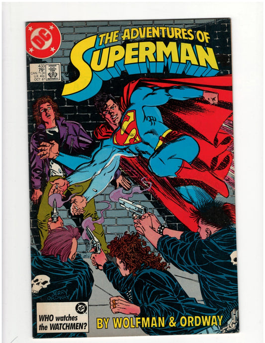 Adventures of Superman #433 DC Comic Book Man of Steel Krypto Good Condition