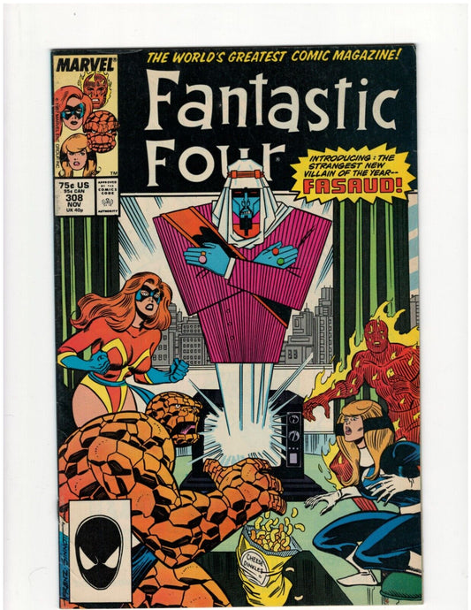 Fantastic Four#308 Marvel Comic Book John Buscema Fasaud Doom Thing Good Shape