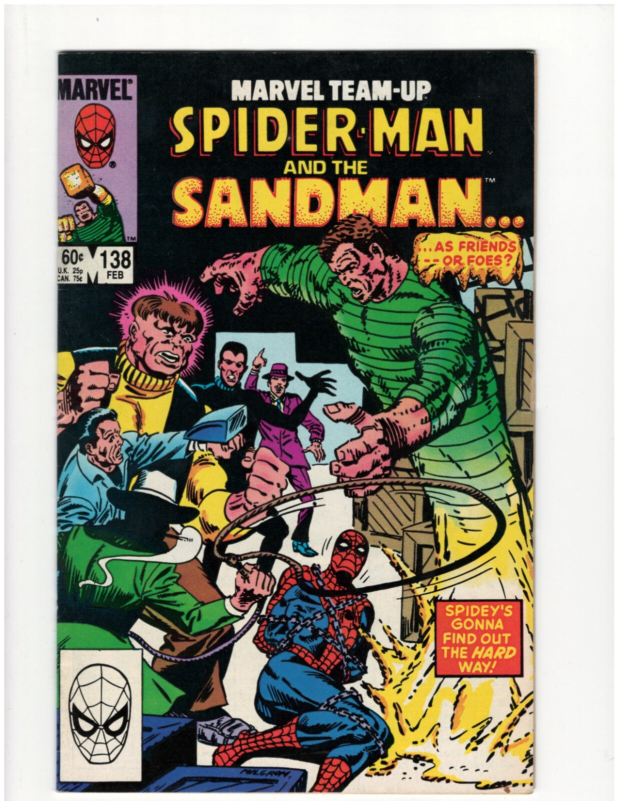 Marvel Team-Up #138 Comic Book Sandman Enforcers Appearance Good Condition