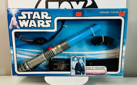 Star Wars Attack of Clones Jedi Knight Action Set Toy Cosplay 2002 Hasbro Sealed
