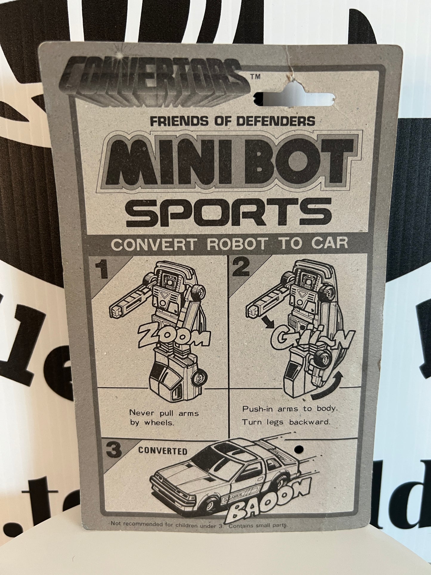 Convertors Minibot Robot Action Figure Transformers Sports MOC Sealed Good Card