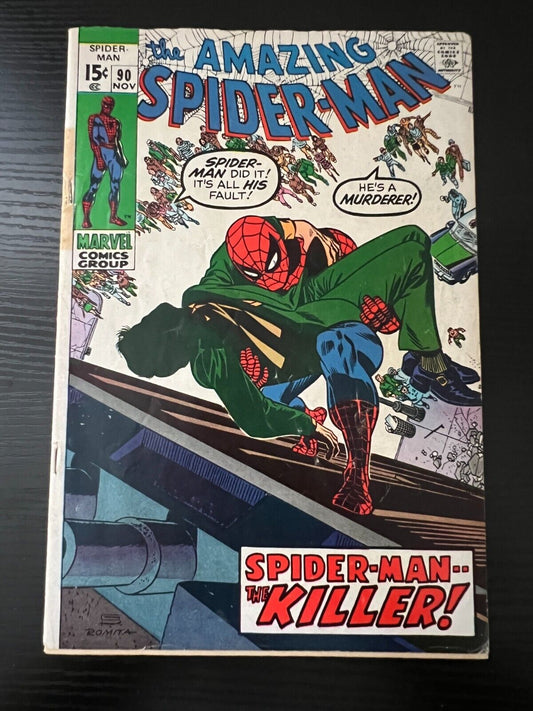 1970 Marvel Key Comic Book Amazing Spider-Man #90 Death of Captain Stacy Good