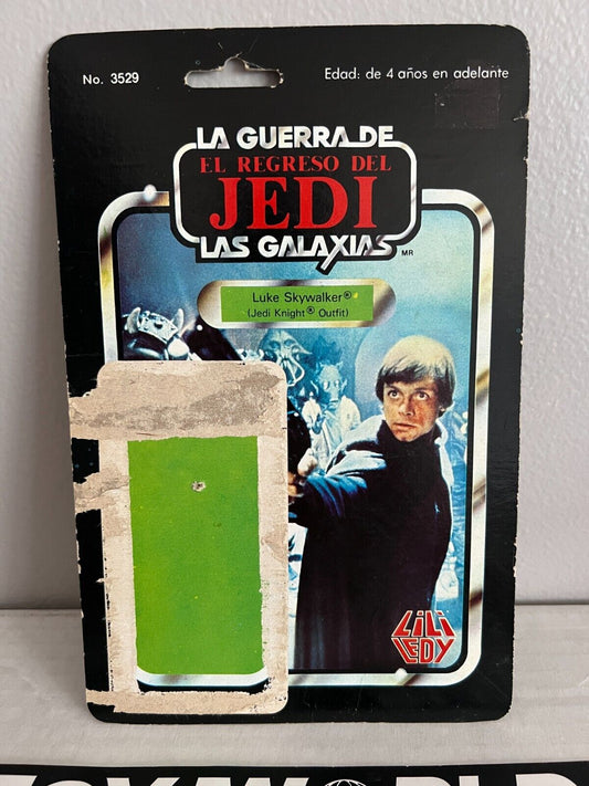 1983 Vintage Mexico Lily Ledy Star Wars Luke Skywalker Jedi Knight Cardback Good