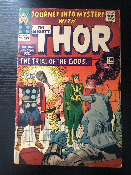 1965 Marvel Key Comic Book Journey Into Mystery Mighty Thor #116 Loki Good Shape