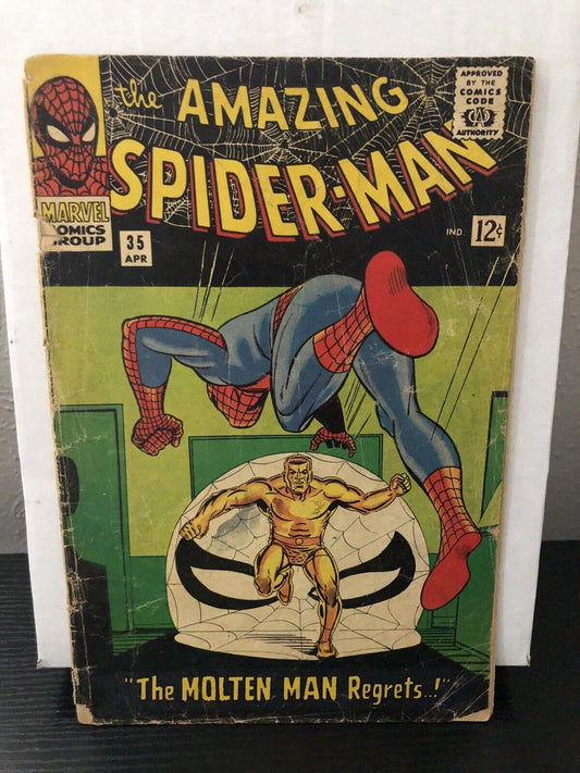 1966 Marvel Key Comic Book Amazing Spider-Man #35 2nd Molten Man Fair Condition