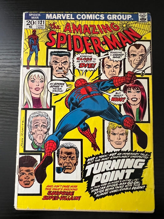 1973 Marvel Key Comic Book Amazing Spider-Man Issue 121 Death of Gwen Stacy Good