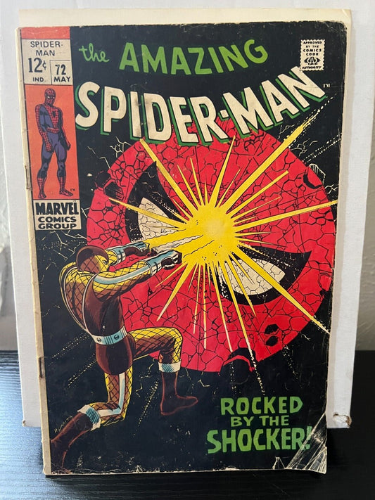 1969 Marvel Key Comic Book Amazing Spider-Man #72 2nd App Shocker Fair Condition