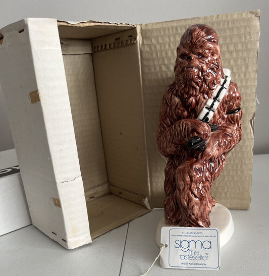 1982 Vintage Sigma Japan Star Wars ESB Chewbacca Ceramic Bank Near Mint Shape